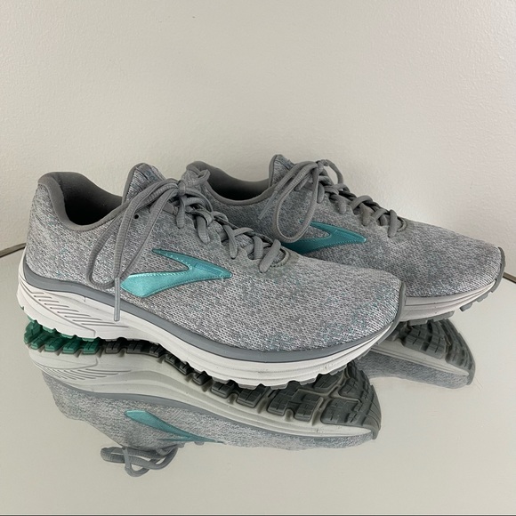 BROOKS Grey Teal Green Women's Anthem Running Sneaker Shoes